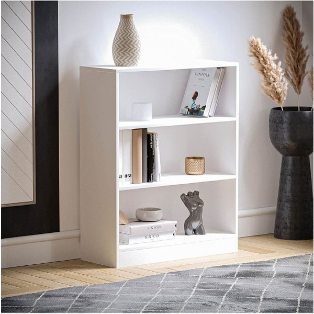Aden Home Beyaz Kitaplık, 3 Raflı Kitaplık, Çok Amaçlı Raf, Ayakkabılık, Mdf, MKTP13 - 1 Kitaplık Fiyatı
