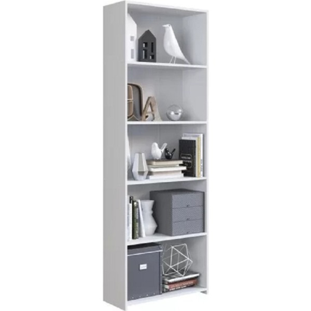 Aden Home Beyaz Kitaplık, 5 Raflı Kitaplık, Çok Amaçlı Raf, Ofis Dolabı, Mdf, 170X60X24CM, - 1 Kitaplık Fiyatı