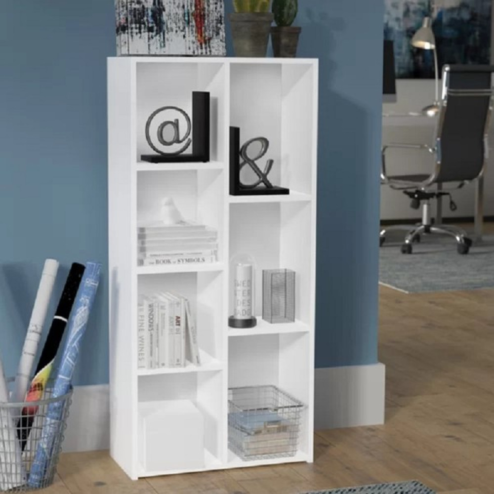 Aden Home Beyaz Kitaplık, Raflı Kitaplık, Çok Amaçlı Dolap, 7 Bölmeli Beyaz Mdf - M-KTP11 - 1 Kitaplık Fiyatı