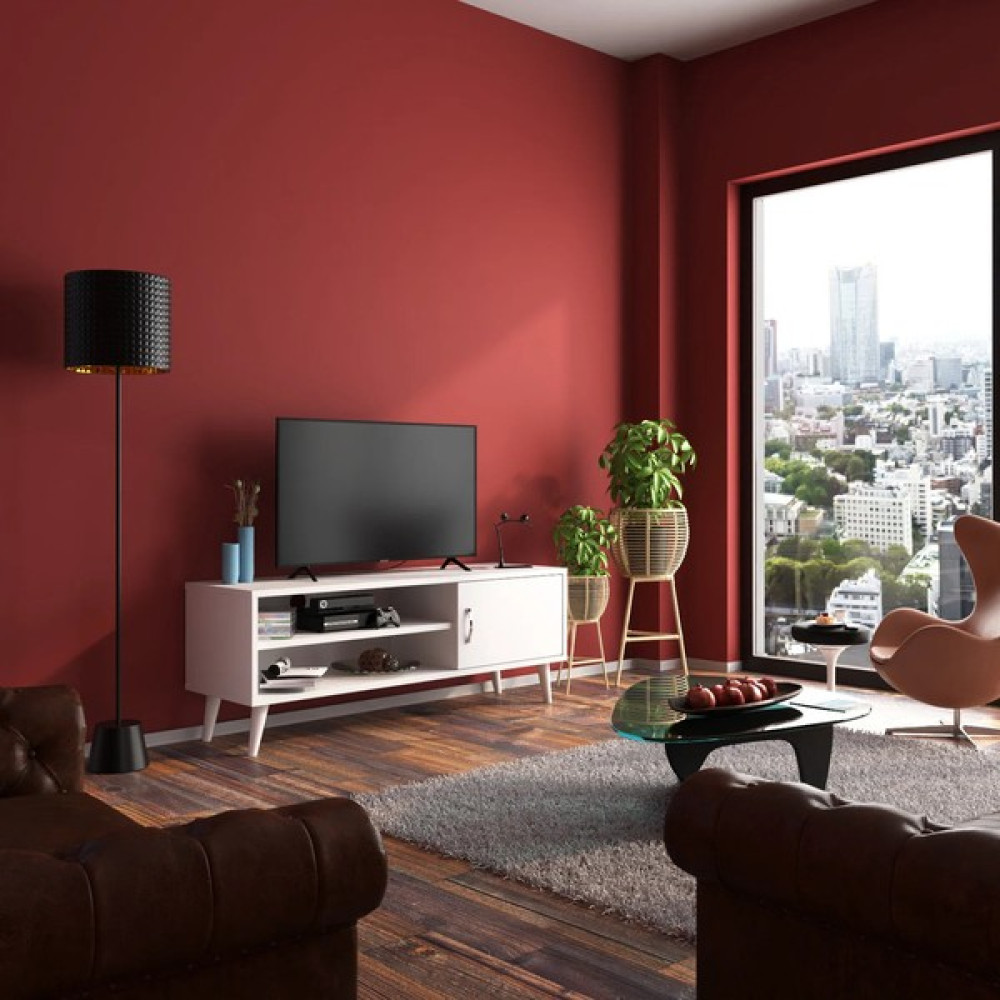 Aden Home Beyaz Tv Ünitesi, Mdf Tv Ünitesi, Kapaklı Tv Sehpa Ünitesi, Beyaz Mdf Tv Ünitesi Konsol, TVU68 Tv Ünitesi / Sehpası Fiyatı