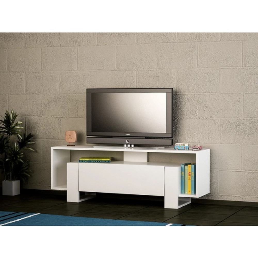 Aden Home Beyaz Tv Ünitesi, Mdf Tv Ünitesi, Kapaklı Tv Sehpa Ünitesi, Beyaz Mdf Tv Ünitesi Konsol, TVU95 Tv Ünitesi / Sehpası Fiyatı