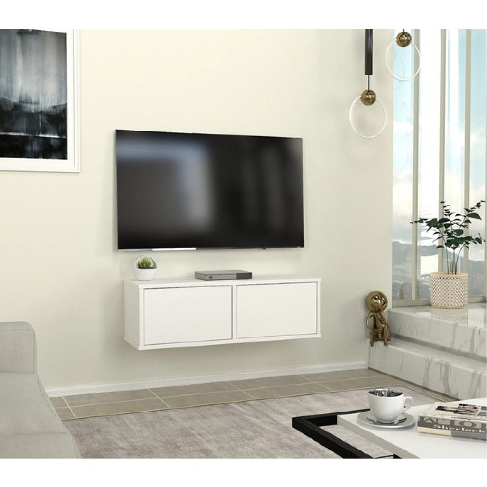 Aden Home Beyaz Tv Ünitesi, Mdf Tv Ünitesi, Kapaklı Tv Sehpa Ünitesi, Beyaz Tv Ünitesi Konsol, TVU82 Tv Ünitesi / Sehpası Fiyatı