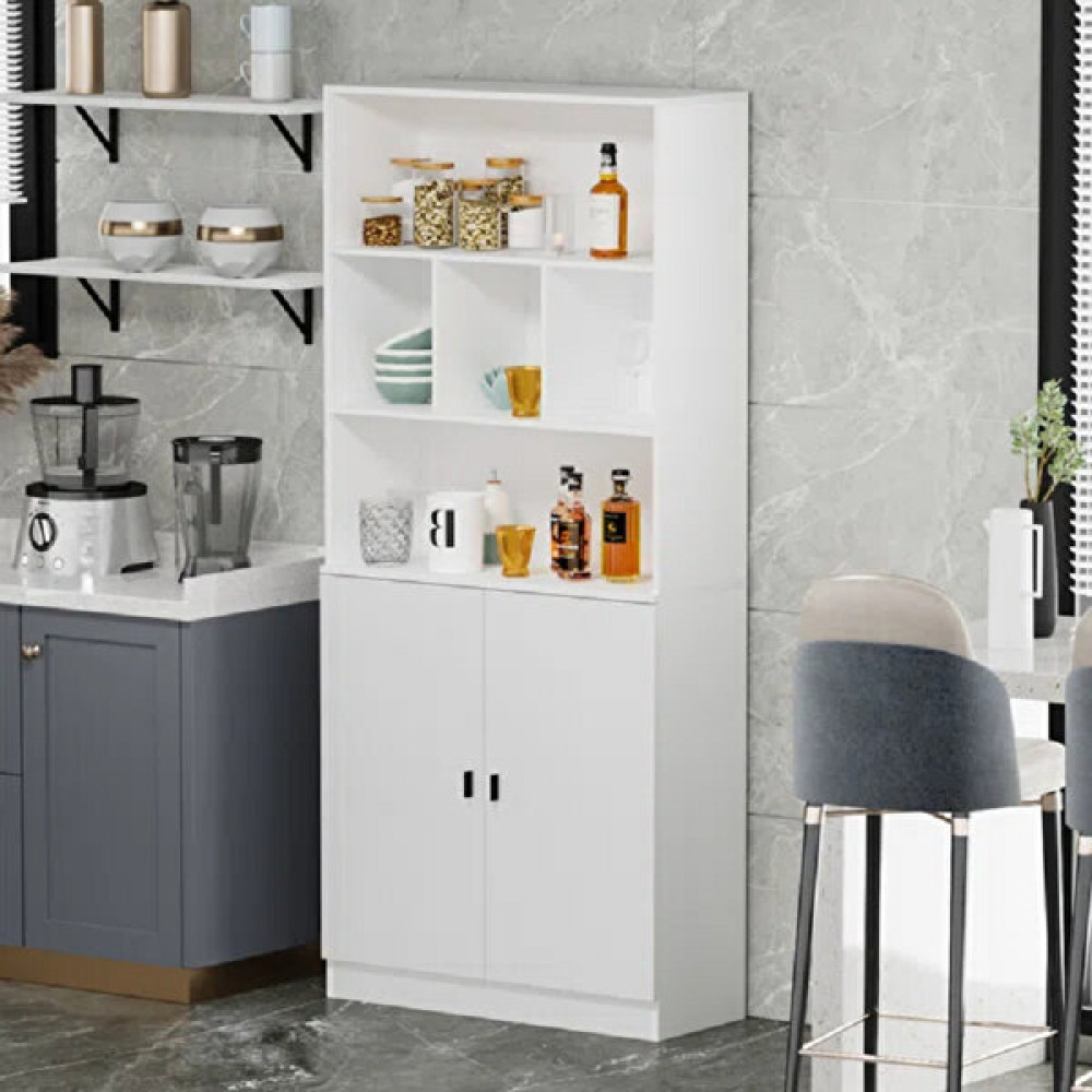 Aden Home Çok Amaçlı Dolap, Mutfak Dolabı, Banyo Dolabı, Kiler Erzak Dolabı, Beyaz Mdf, MDLP13 Gardrop & Dolap Fiyatı