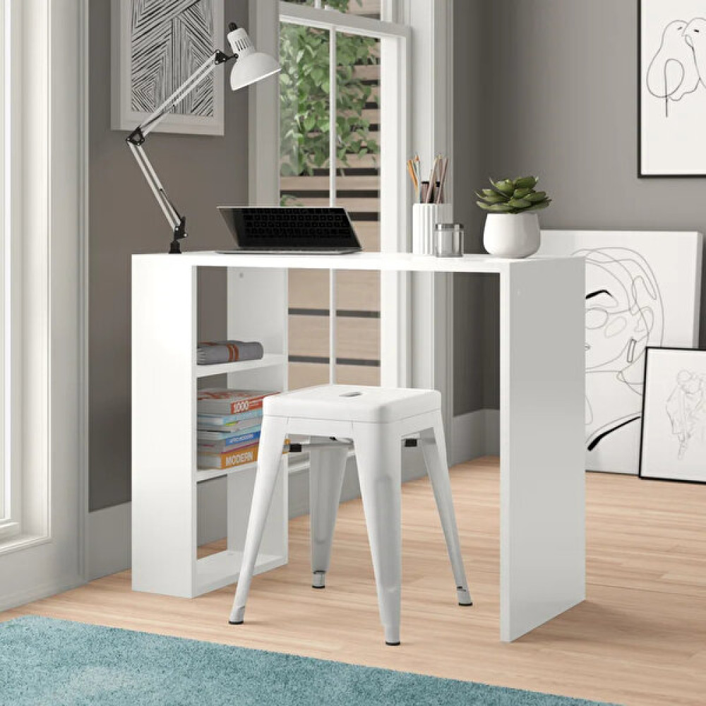 Aden Home Kitaplıklı Çalışma Masası, Beyaz Çalışma Masası, Ders Çalışma Masası, - CM55 - 75 x 90 x 50 Çalışma Masası Fiyatı