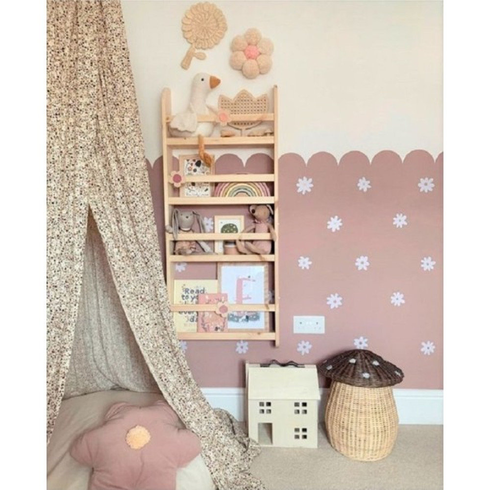 Aden Home Montessori Çocuk ve Bebek Odası Duvar Rafı, Eğitici Ahşap Duvara Monte Kitaplık, 110X50 Cm, ACKTP06 Duvar Rafı Fiyatı