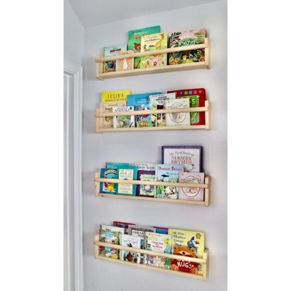 Aden Home Montessori Çocuk ve Bebek Odası Duvar Rafı, Eğitici Kitaplık, 4'lü Set, 60CM, ACKTP04 Duvar Rafı Fiyatı
