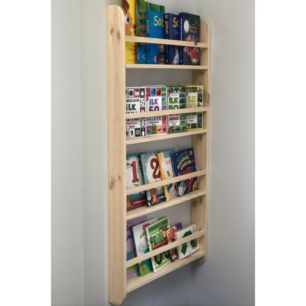 Aden Home Montessori Kitaplık Çocuk Odası Eğitici Kitaplık 100 cm x 50 cm Duvar Rafı Fiyatı