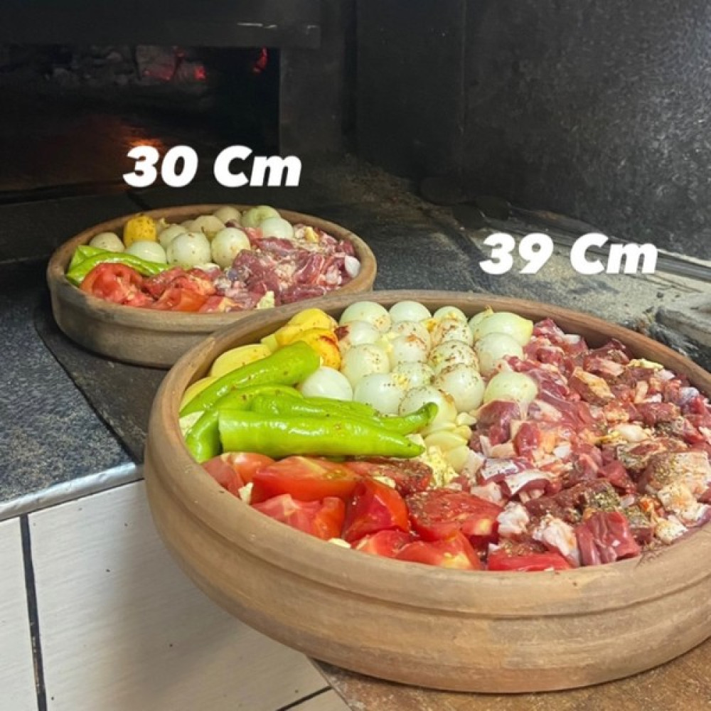 AdenArt %100 Pişmiş Orta Boy Toprak Fırın Tepsisi 39 cm 10 Kişilik Tepsiler / Fırın Kapları Fiyatı