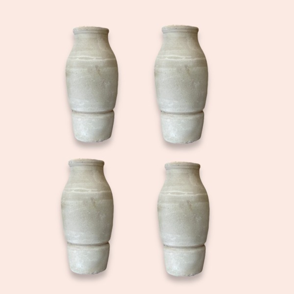 AdenArt 4'lü Testi Kebabı Testisi (Alttan Kırmalı) 22 cm - Toprak Tepsiler / Fırın Kapları Fiyatı