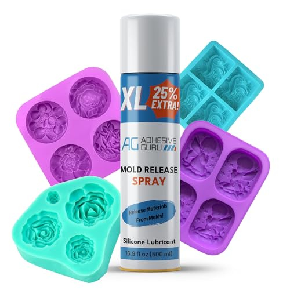 Adhesive Guru Silicone Mold Release Aerosol Spray (16.9 fl oz) Lubricant Agent for Epoxy Resin Molds - 1 Pack