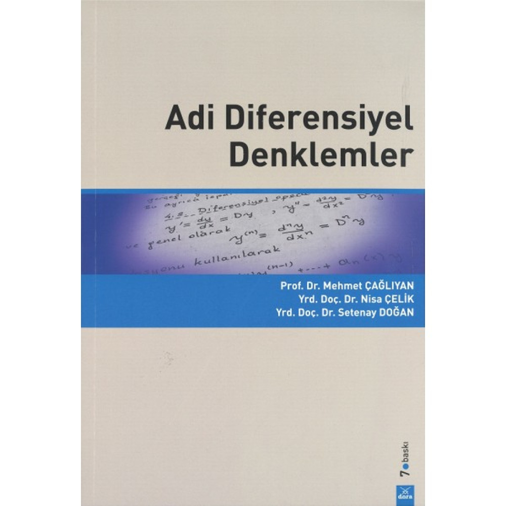 Adi Diferensiyel Denklemler - Mehmet Çağlıyan İnceleme Kitapları Fiyatı