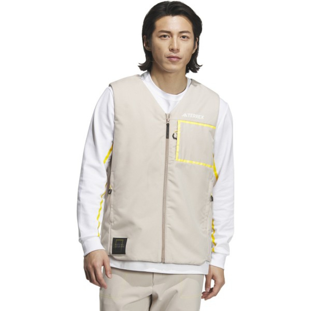 adidas National Geographic Vest Erkek Outdoor Su Tutmaz Yelek IL8993 Krem Yelek (Outdoor) Fiyatı