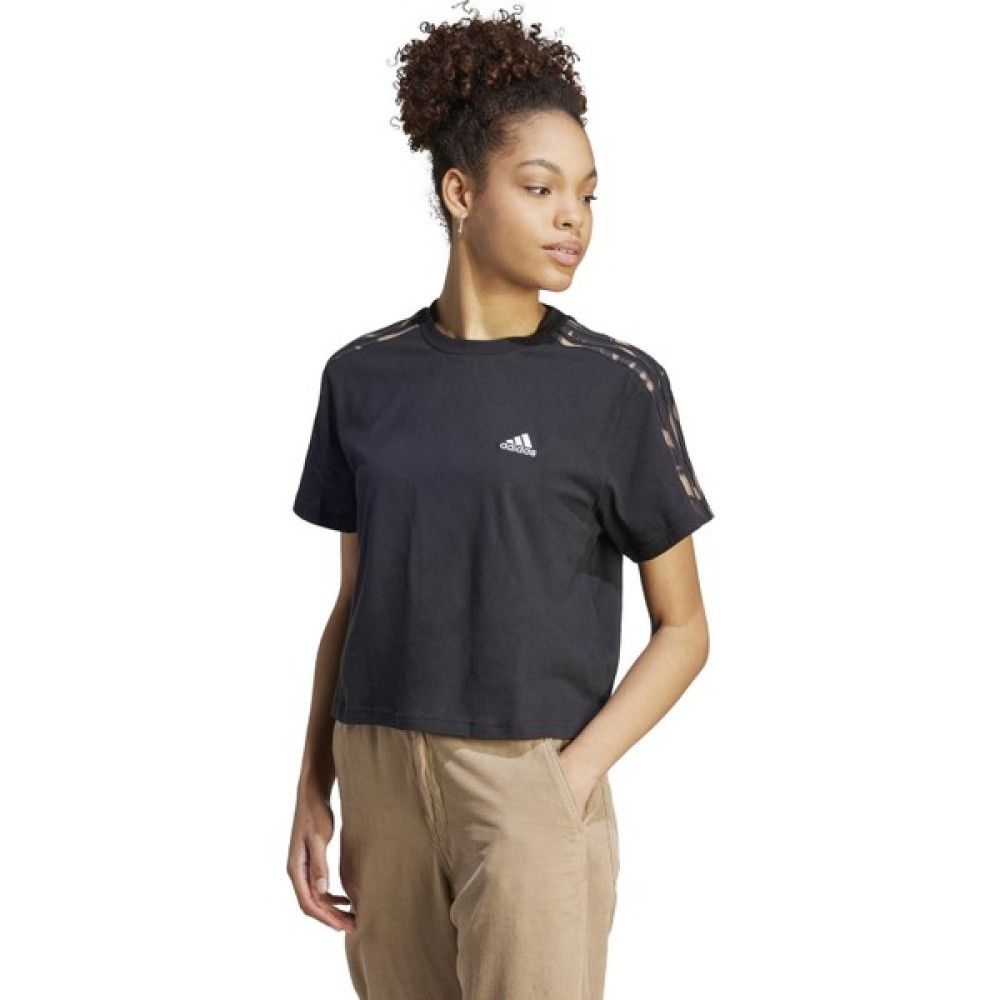 adidas Siyah Kadın Yuvarlak Yaka T-Shirt IL5871-VIBAOP 3s Cro T Bla Bayan T-shirt Fiyatı