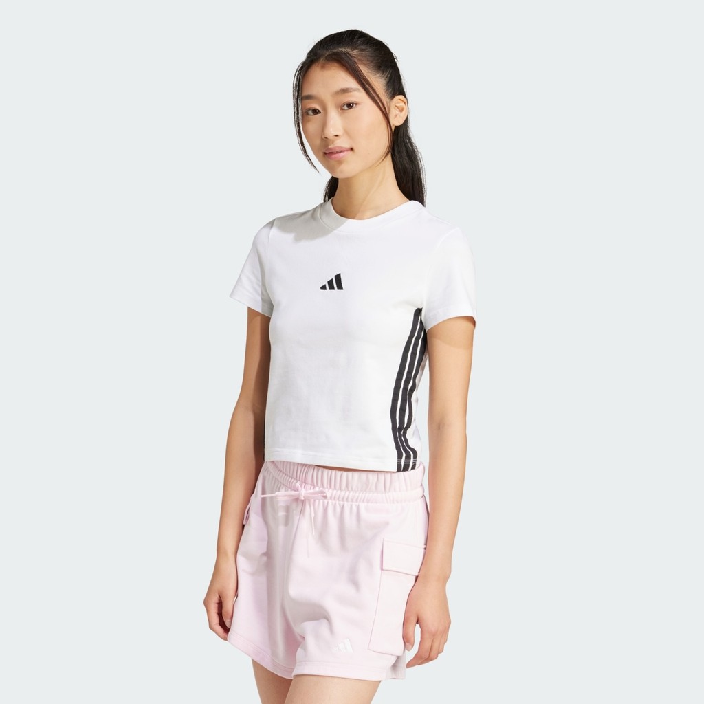 Adidas Sportswear JE1239 Essentials 3-Stripes Slim Baby Tee T-Shirt & Sweatshirt (Outdoor) Fiyatı