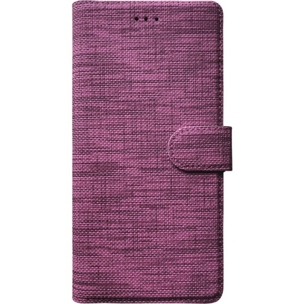 Adige General Mobile Gm 22 Plus Kılıf Cüzdan Kapaklı Kartlıklı Kumaş - Mürdüm Cep Telefonu Kılıfı Fiyatı