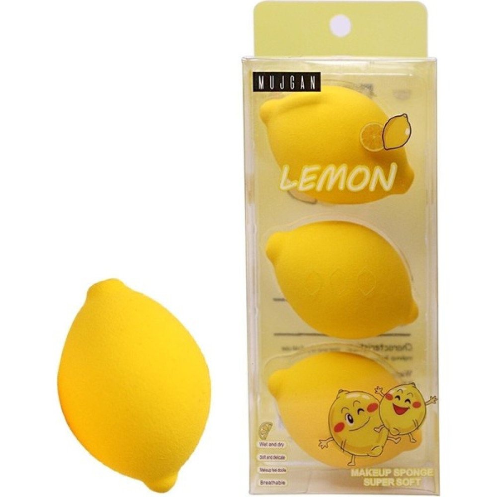 Adil Baba Limon Tasarımlı 3lü Makyaj Süngeri Makyaj Fırça ve Aksesuarları Fiyatı