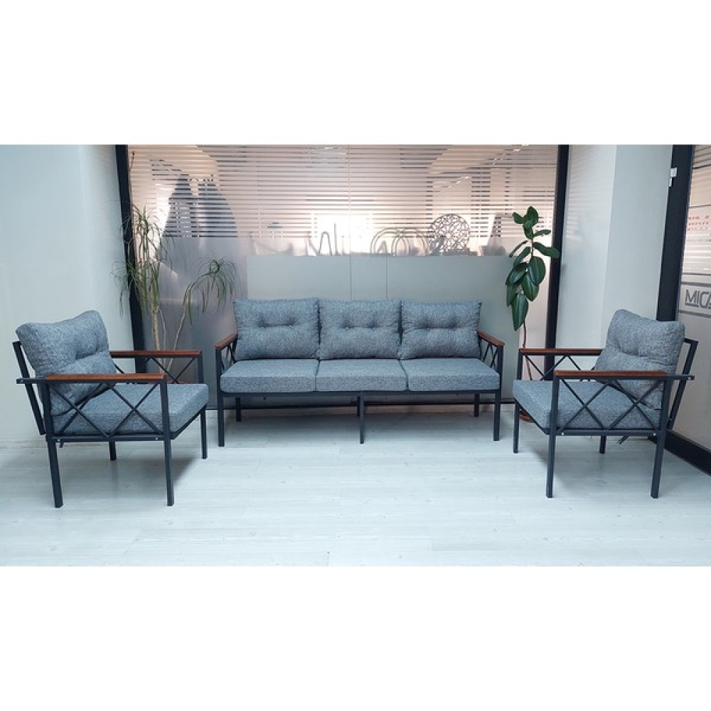 Adım Shops 3+1+1 Balkon,bahçe, Çayseti Koltuk Takımı,oturma Grubu - Gri Bahçe Koltuğu Fiyatı