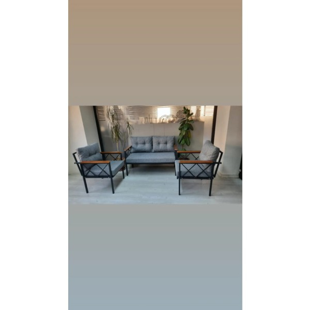 Adım Shops Bahçe,balkon,cafe,çay Seti - Gri Bahçe Mobilyası Takımı Fiyatı