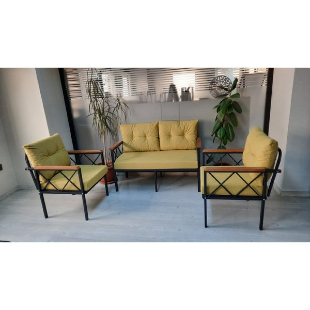Adım Shops Bahçe,balkon,teras,cafe,çayseti,koltuktakımı - Sarı Bahçe Mobilyası Takımı Fiyatı