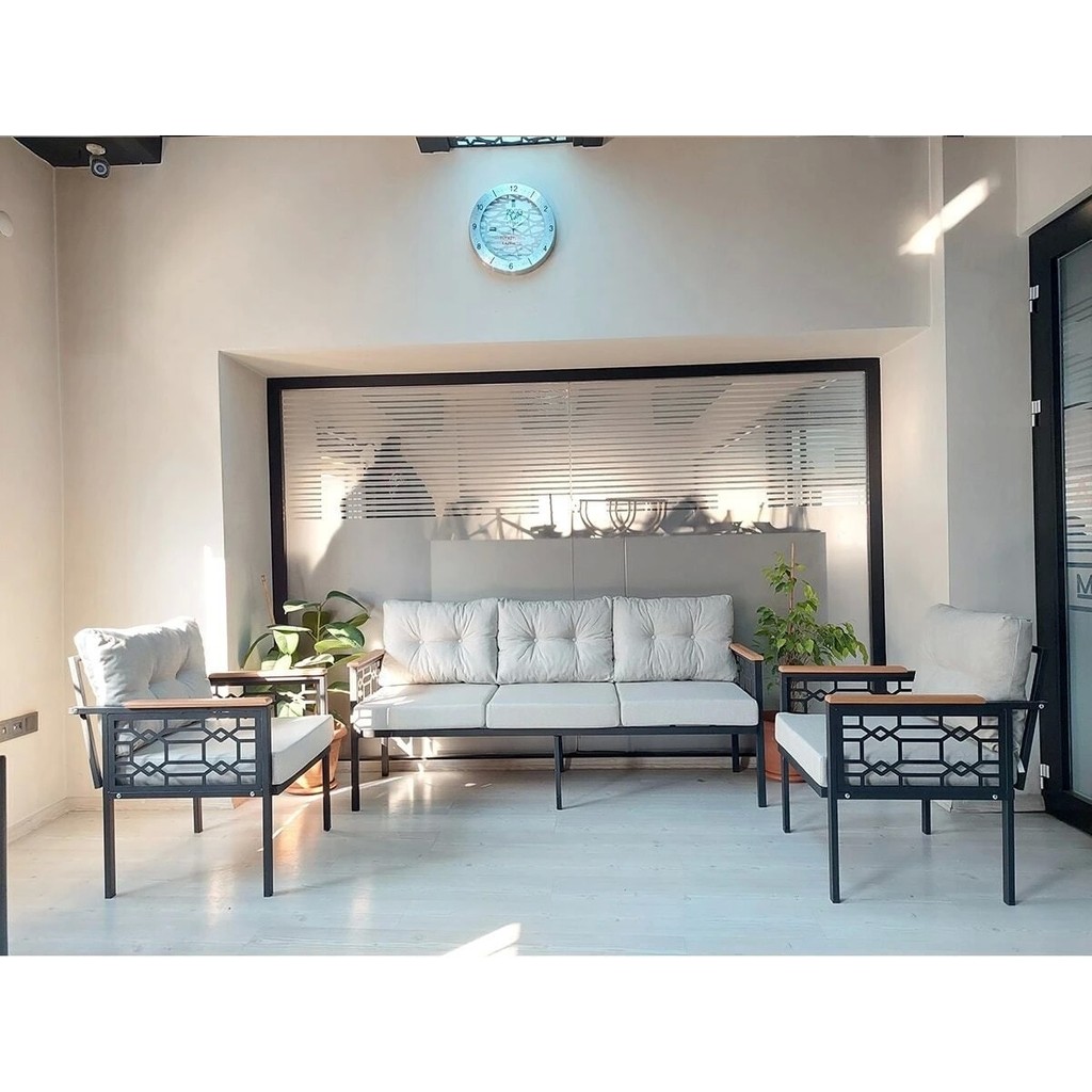 Adım Shops Inci Balkon-Bahçe-Kafe Çay Seti Koltuk Oturma Takımı-Oturma Grubu Çstakımlazer - Krem Koltuk Takımı / Seti Fiyatı
