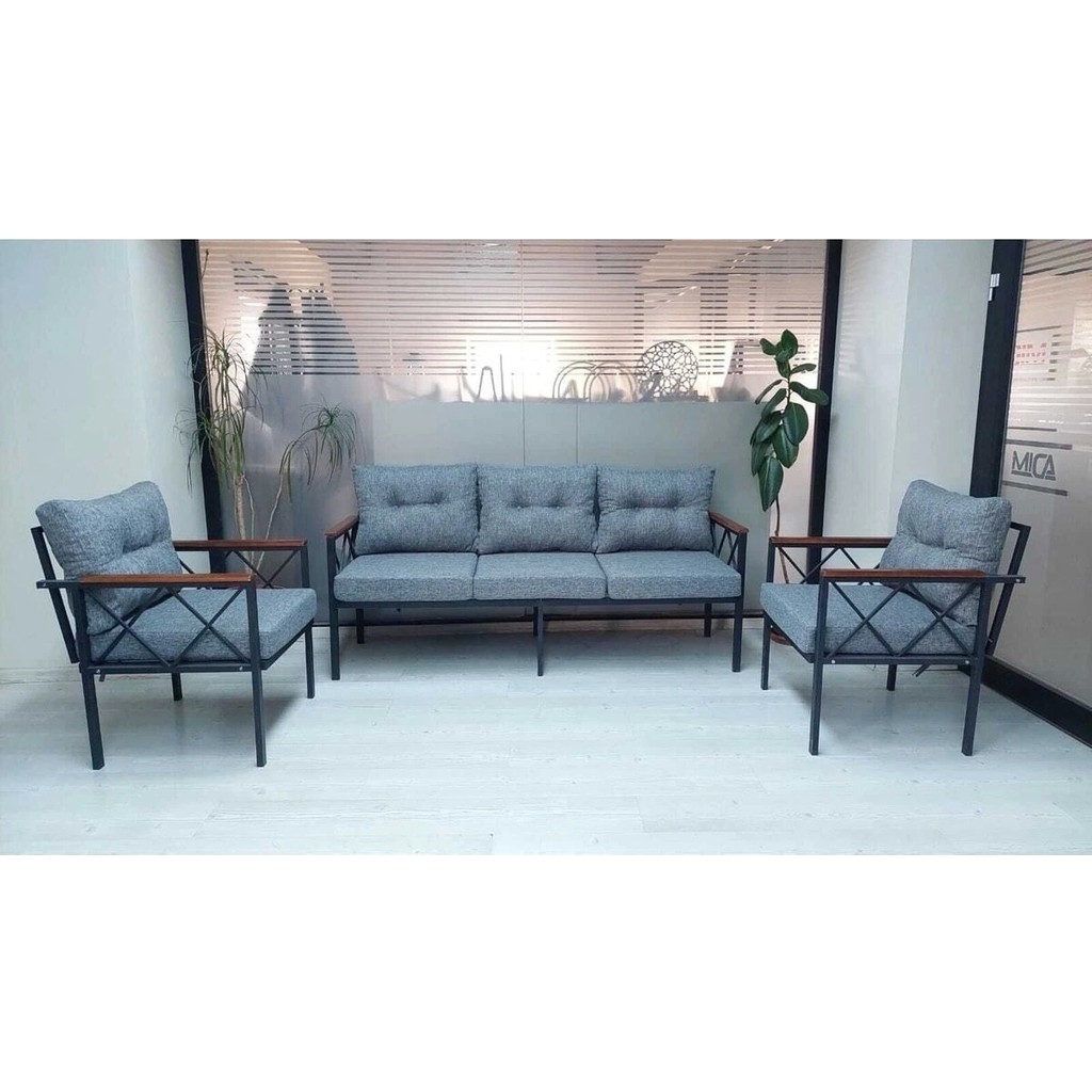 Adım Shops Safir 3 1 1 Bahçe,balkon,teras,cafe,çay Seti,oturma Grubu,koltuk Takımı,ofis Koltuğu - Gri Koltuk Takımı / Seti Fiyatı