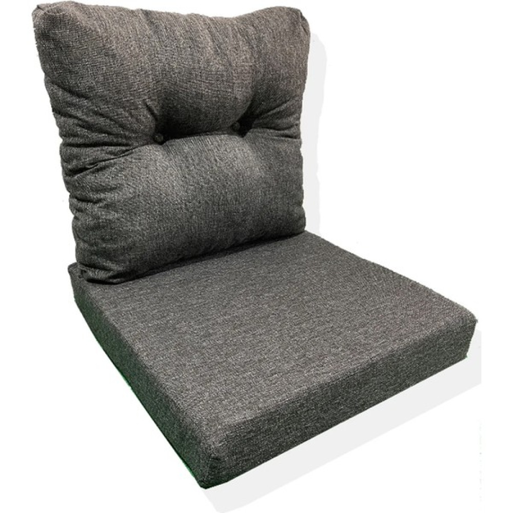 Adımshops Bahçe Balkon Mobilyası Minderi (1 Adet Minder, 1 Adet Kırlent) - 54 x 59 cm - Antrasit Salon & Oturma Odası Tekstili Fiyatı