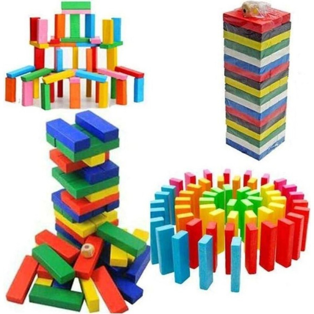 Adipa Ea Ahşap Renkli Denge Jenga Oyunu Çocuk Oyun Oyuncak - 10 cm-10 cm Hediyelik Eşya Fiyatı