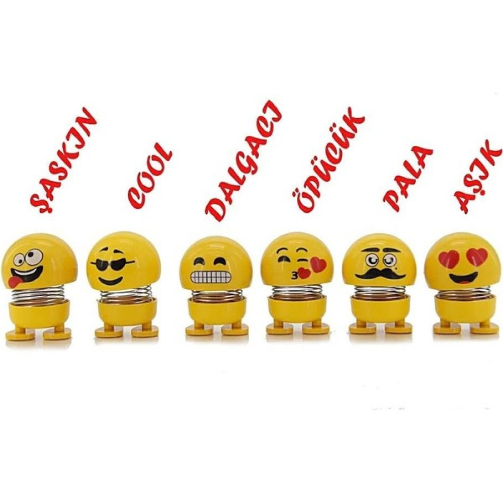 Adipa Ea Zıp Zıp Kafalar Sevimli Kafa Sallayan Emojiler Çılgın Kafalar - Renkli - 10 cm-10 cm Hediyelik Eşya Fiyatı