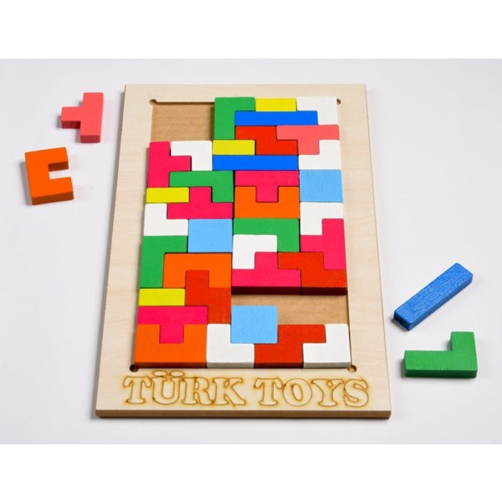 Adista Toys Ahşap Eğitici Bultak Tetris Puzzle Çocuk Oyuncağı - Taba - Açık Kahverengi Oto Boyaları Fiyatı