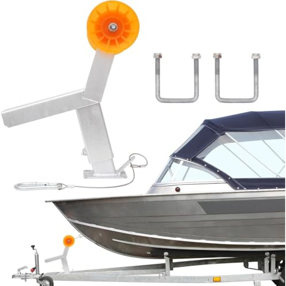Adjustable Trailer Winch Mount,Boat Trailer Winch Stand with Roller for 2~3 inch Width Winch Posts,Boat Trailer Winch Mount for Motorboats, Fishing Boats, and Speedboats