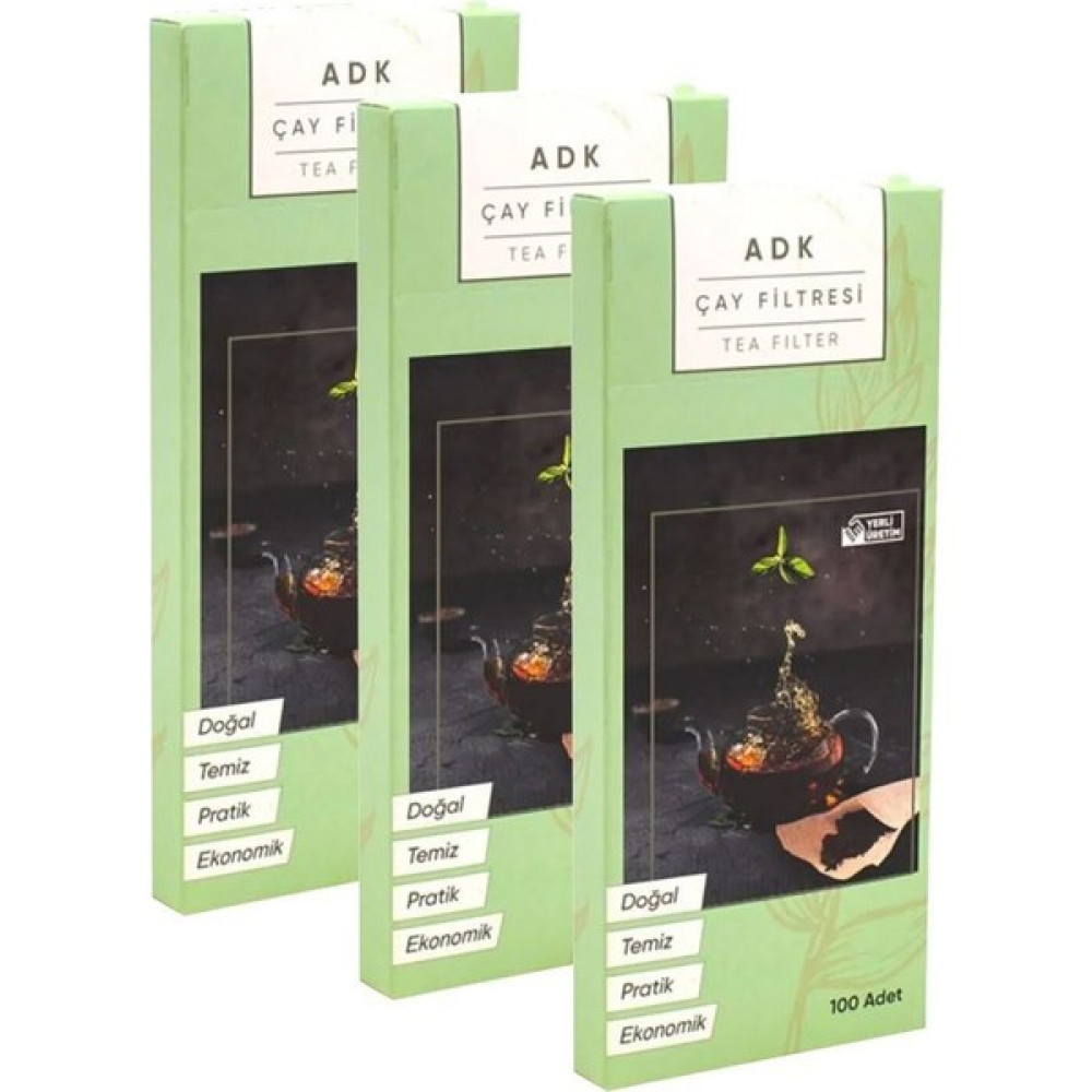 Adk 3 Paket 100 Lü 300 Adet Çay Filtresi Torbası Demlik Filtre CIN354-3 Çay / Çaydanlık Setleri Fiyatı
