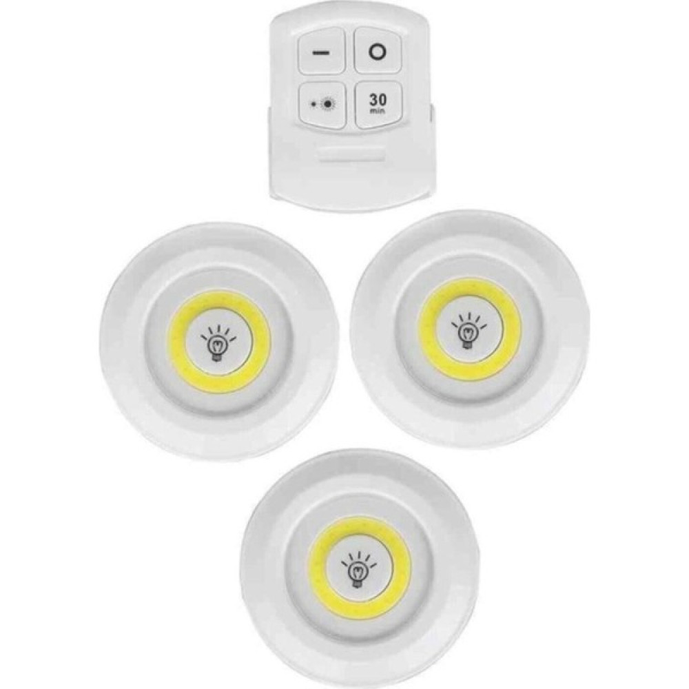 Adm Store Dekoratif Hediye 3'lü Pilli LED Light Uzaktan Kumandalı Dolap Içi Yapışkanlı Led Aydınlatmalar Fiyatı