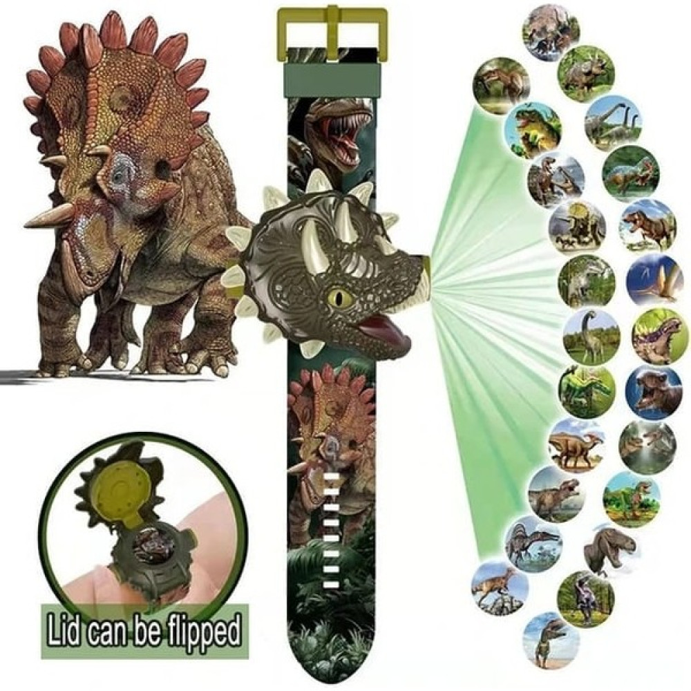 Admay Dinozor 3D Projeksiyonlu Saat 24 Farklı Karakteri Duvara Yansıtır - 09-Yeşil Oyuncak Fiyatı