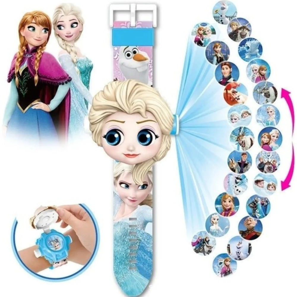 Admay Frozen 3D Projeksiyonlu Saat 24 Farklı Karakteri Duvara Yansıtır Oyuncak Fiyatı