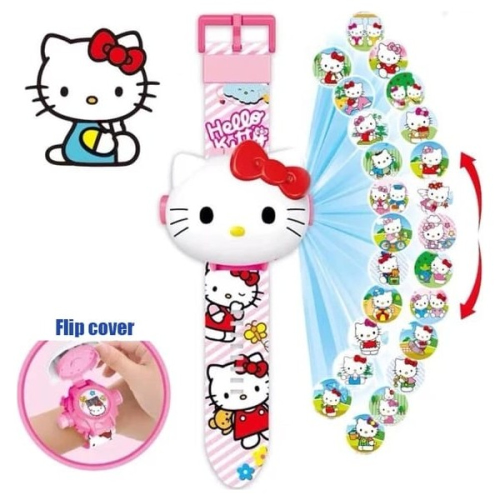 Admay Hello Kitty 3D Projeksiyonlu Saat 24 Farklı Karakteri Duvara Yansıtır - 07-Pembe Oyuncak Fiyatı