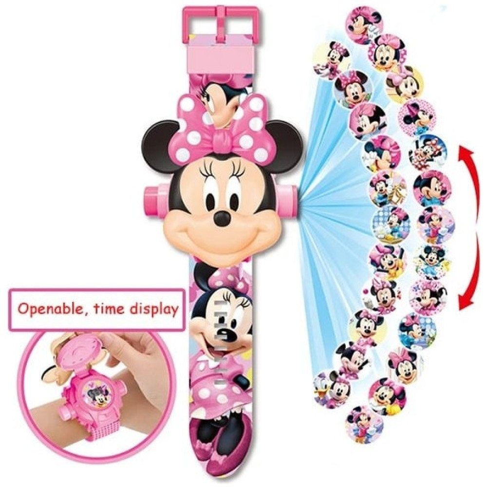 Admay Mickey Mouse 3D Projeksiyonlu Saat 24 Farklı Karakteri Duvara Yansıtır Oyuncak Fiyatı