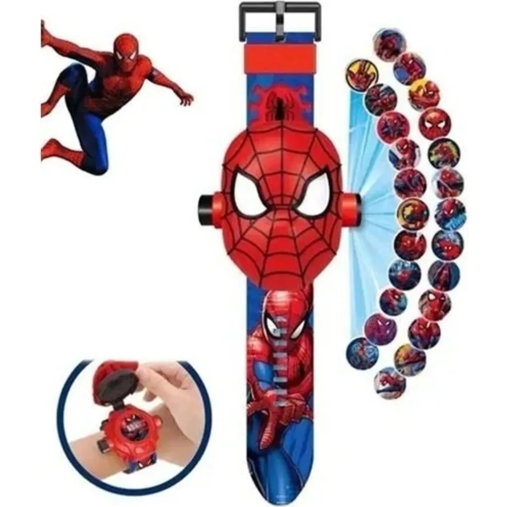 Admay Spiderman Örümcek Adam Projeksiyonlu Saat 24 Farklı Karakteri Duvara Yansıtır Projeksiyon Fiyatı