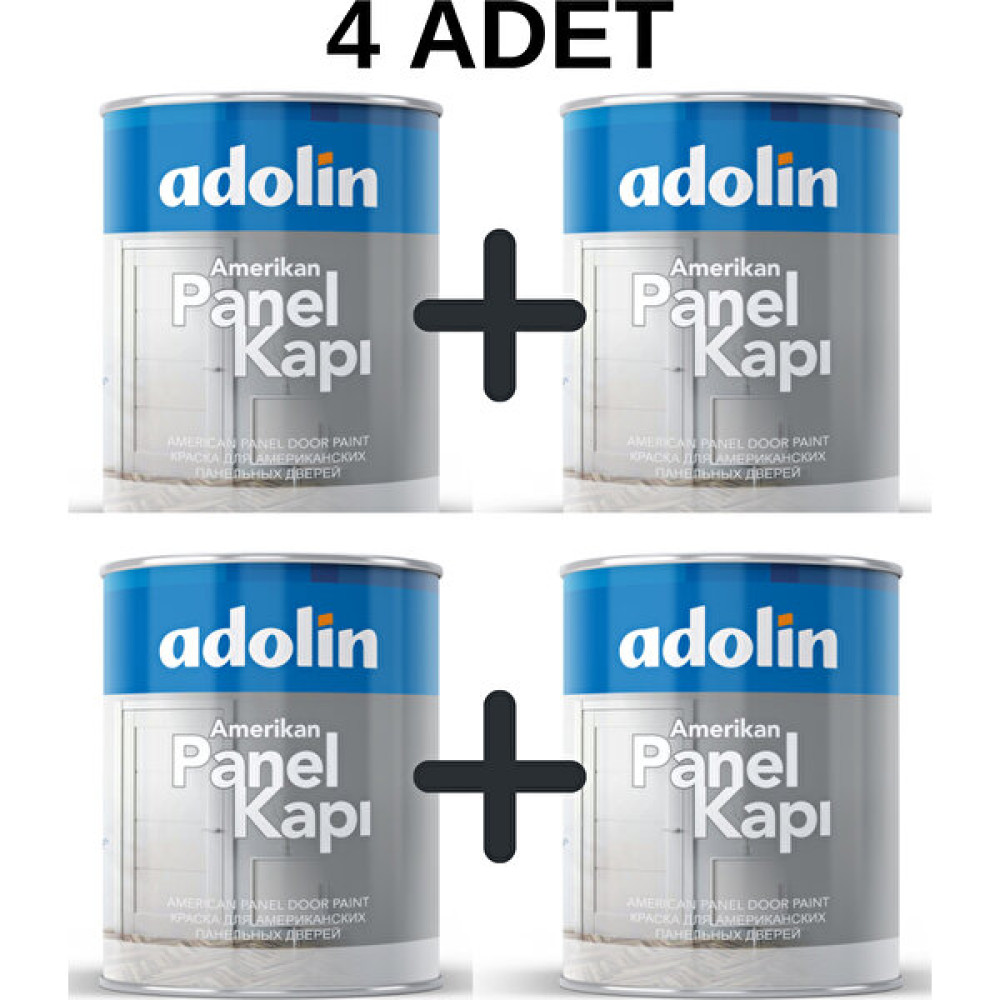 Adolin 4'lü Adolin Amerikan Panel Kapı Boyası 3 kg * 4 Adet Avantajlı Paket - 3+3+3+3 KG - 010 - Beyaz İç Cephe Duvar Boyası Fiyatı