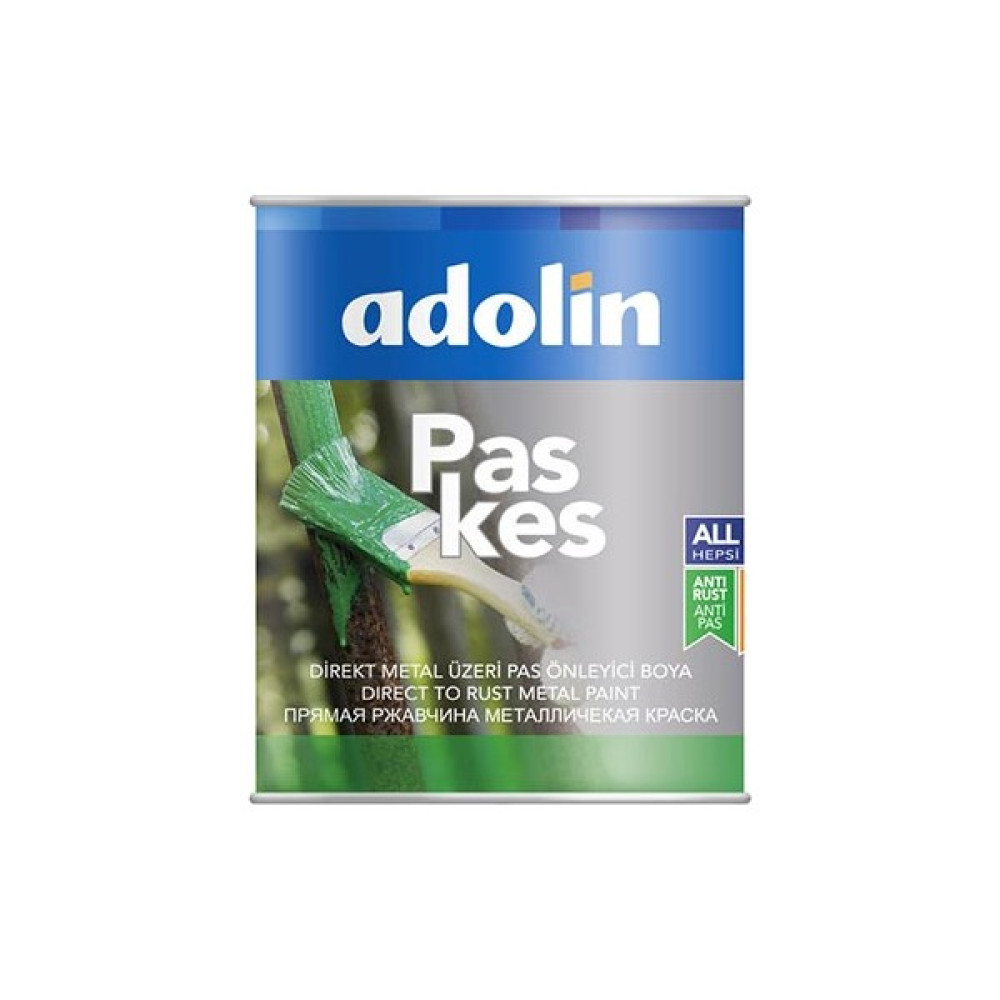 Adolin Direkt Pas Üstü Metal Boyası (Ral 6005) Çit Yeşili 2,5 Lt. İç Cephe Duvar Boyası Fiyatı