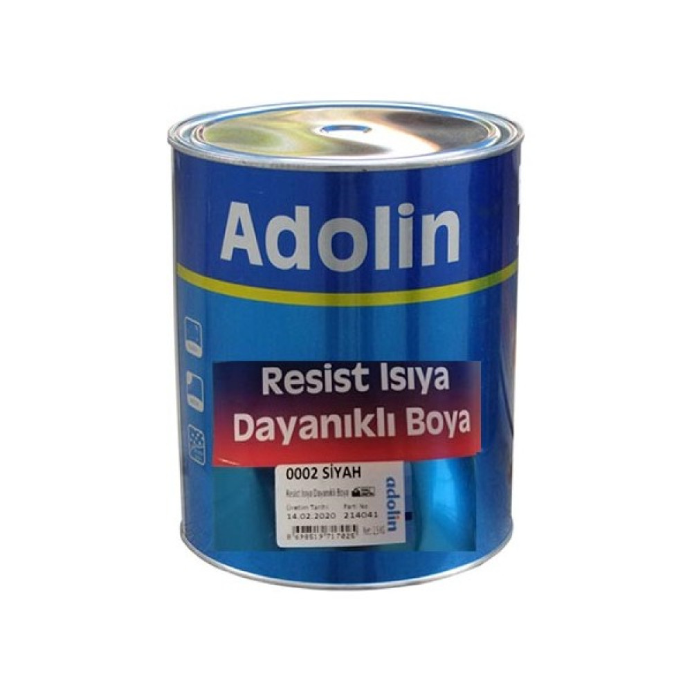 Adolin Resist 600 drceye Isıya Dayanıklı Boya 2.5 Kg. Siyah Boya Malzemeleri Fiyatı