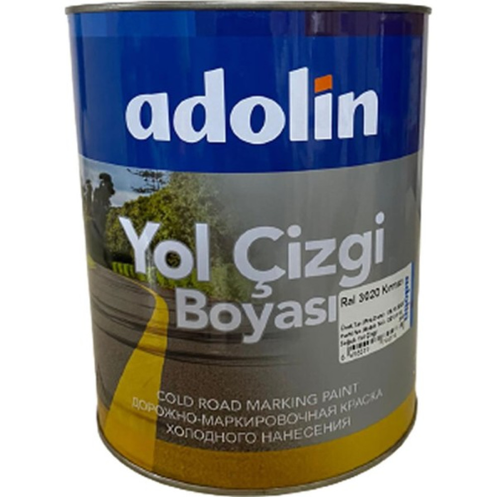Adolin Yol Çizgi Boyası Kırmızı 3kg Selülozik Bazlı - 3 kg İç Cephe Duvar Boyası Fiyatı