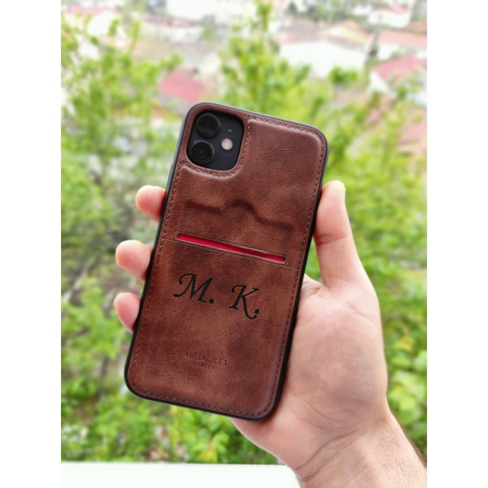 Adom Case iPhone 14 Pro Max - Kişiye Isme Özel Kartvizitli Deri Telefon Kılıfı Cep Telefonu Kılıfı Fiyatı