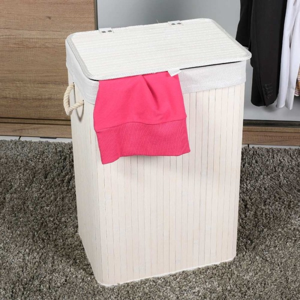 Adore Handy Mate Bambu Çamaşır Sepeti - Beyaz Sepet Fiyatı