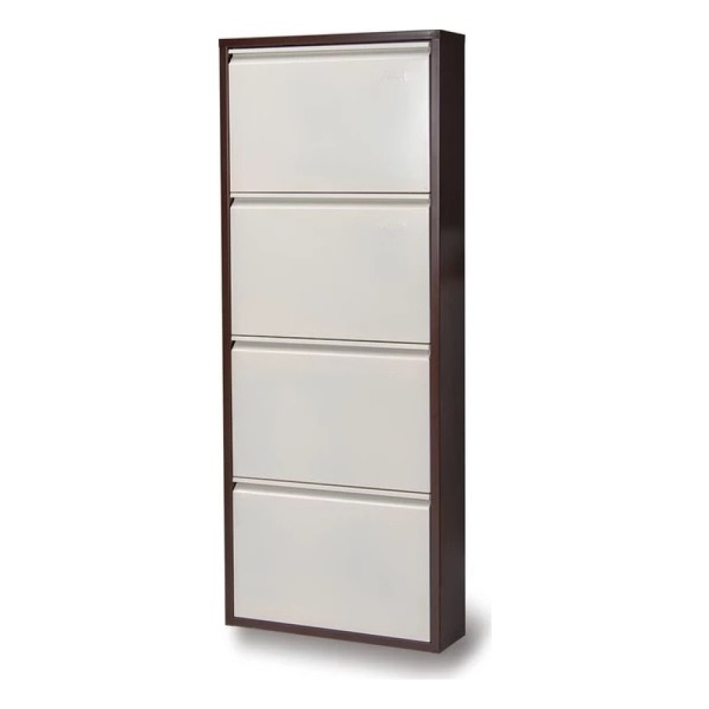 Adore Kaser Metal 4'lü Kahve Krem Ayakkabılık - Kahverengi Ayakkabılık Fiyatı