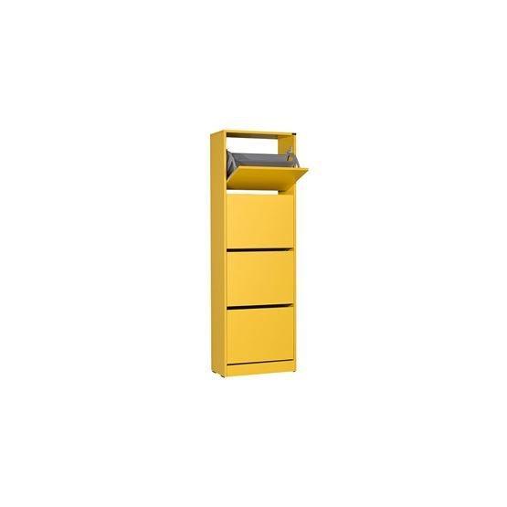 Adore Mobilya Flat Duo 4 Katlı Sarı Ayakkabılık Dolabı