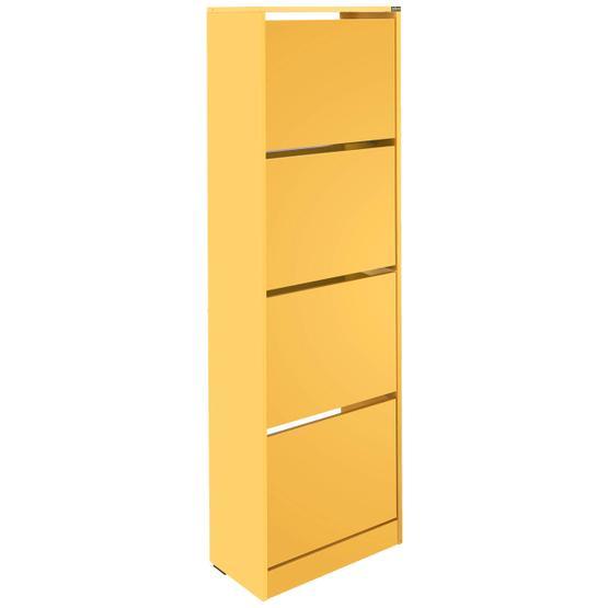 Adore Mobilya Flat Duo 4 Katlı Sarı Ayakkabılık Dolabı
