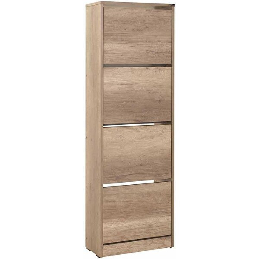 adore mobilya Flat Duo Dört Katlı Ayakkabılık Dolabı - Tori - Kahverengi Ayakkabılık Fiyatı