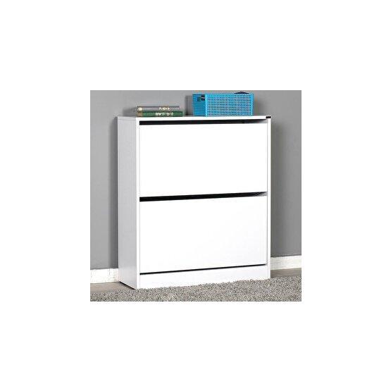 Adore Mobilya Flat Duo İki Katlı Geniş Ayakkabılık Dolabı