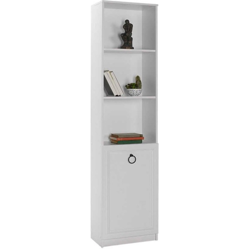 adore mobilya Hampton 5 Raflı Kapaklı Kitaplık-Mat Beyaz 45X185X24 cm (Gxyxd) Kitaplık Fiyatı