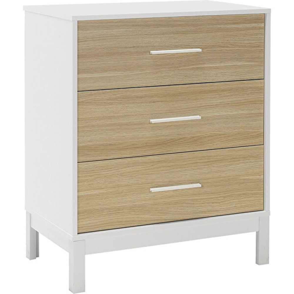 Adore Mobilya London 3 Çekmeceli Şifonyer-Meşe-Beyaz 73x88x45 Cm (Gxyxd) - Meşe - Beyaz Şifonyer Fiyatı